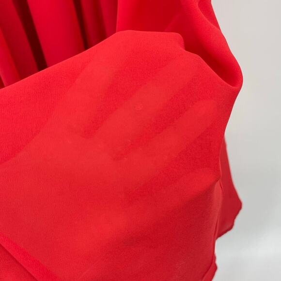 NBD | Christian Gown in Red Asymmetrical Corset Maxi Dress S - Picture 15 of 16